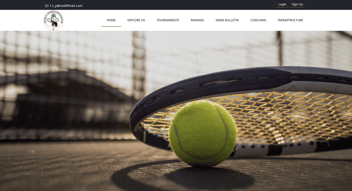 Kerala Tennis Association – Modern Sports Website Design & Development artwork