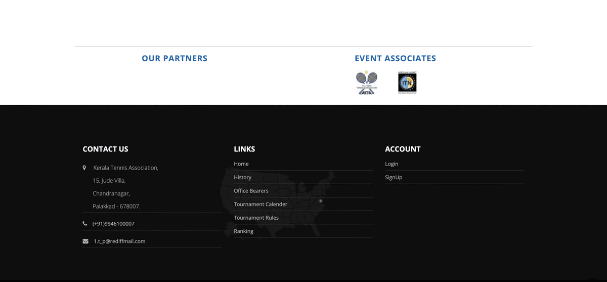 Kerala Tennis Association – Modern Sports Website Design & Development artwork
