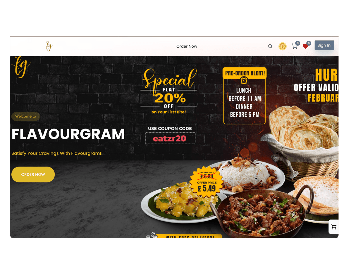 Flavourgram – Website Development for an Authentic Kerala Food Brand artwork