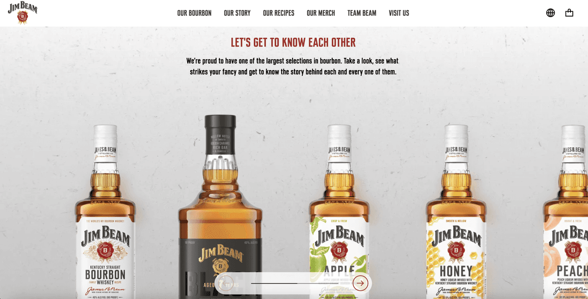 Jim Beam – Website Development artwork