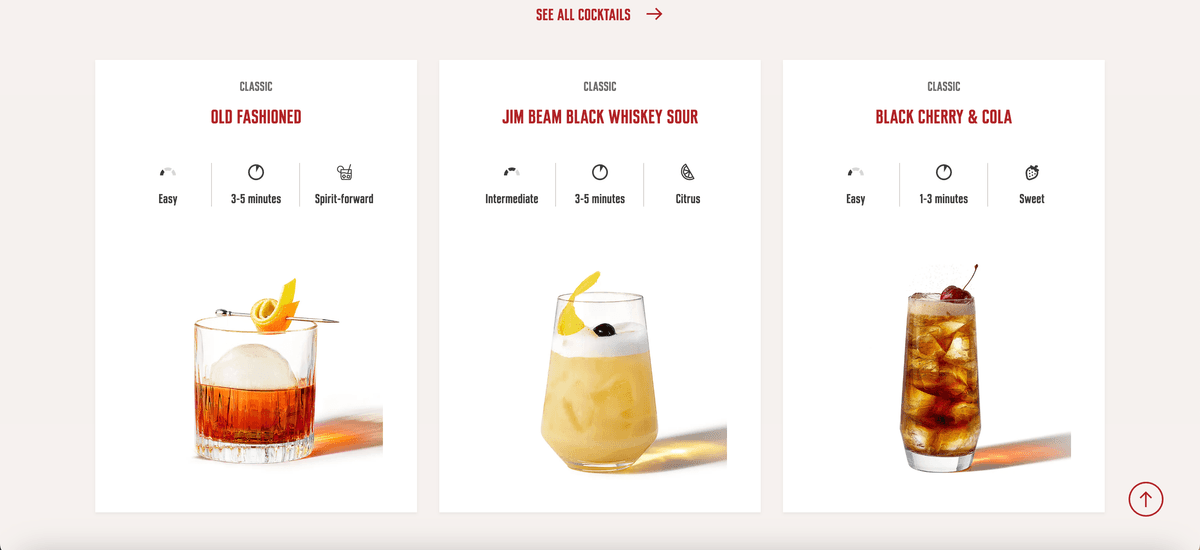 Jim Beam – Website Development artwork