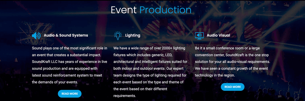 SOUNDKRAFT – Event Technology & AV Solutions Website artwork